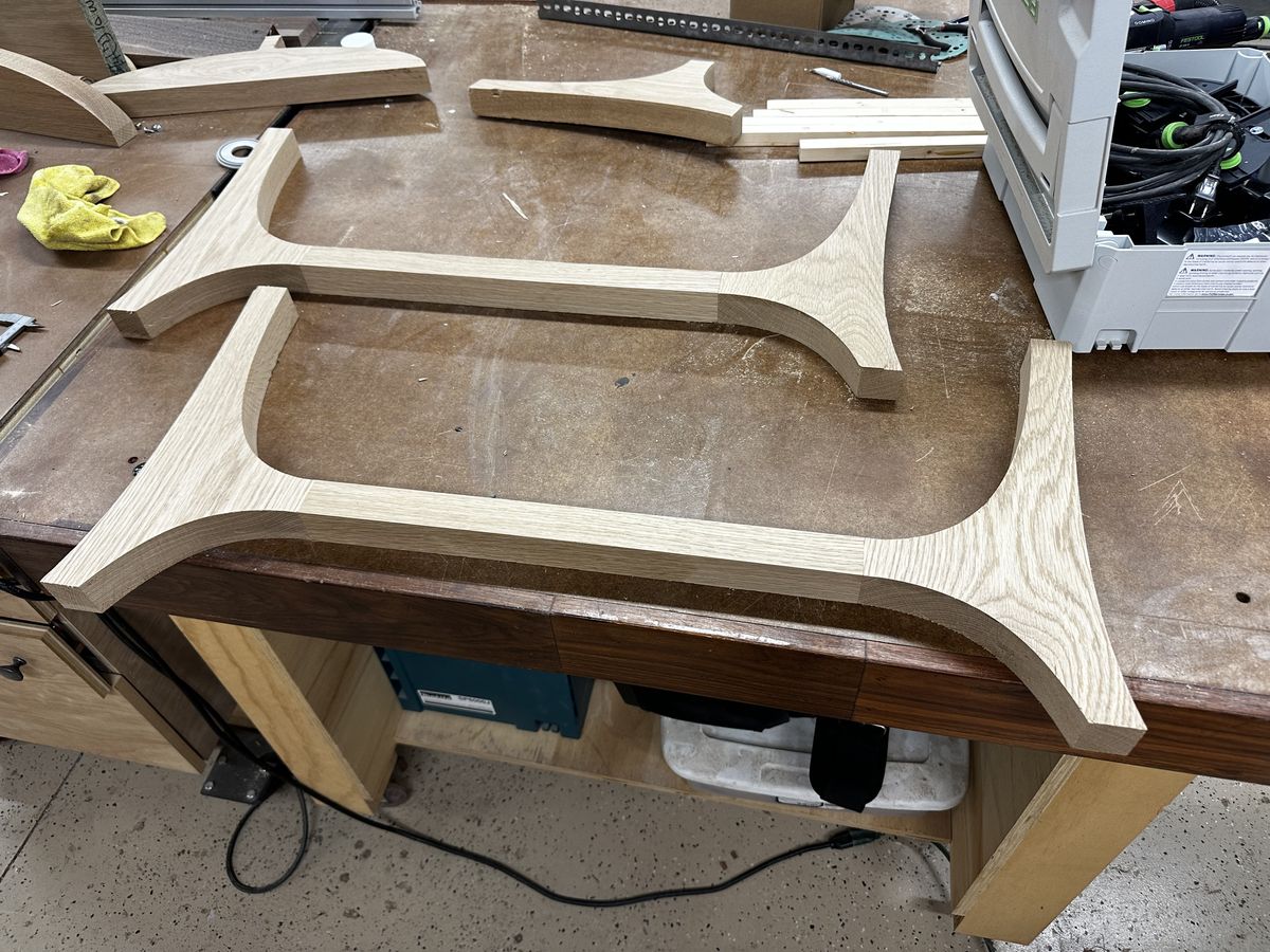 Base parts cut and laid out