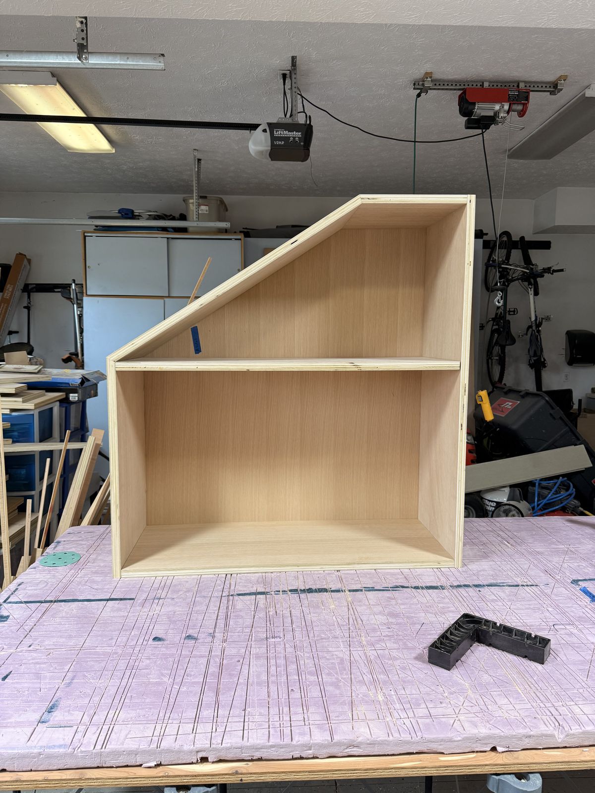 One of the cabinet boxes off the bench