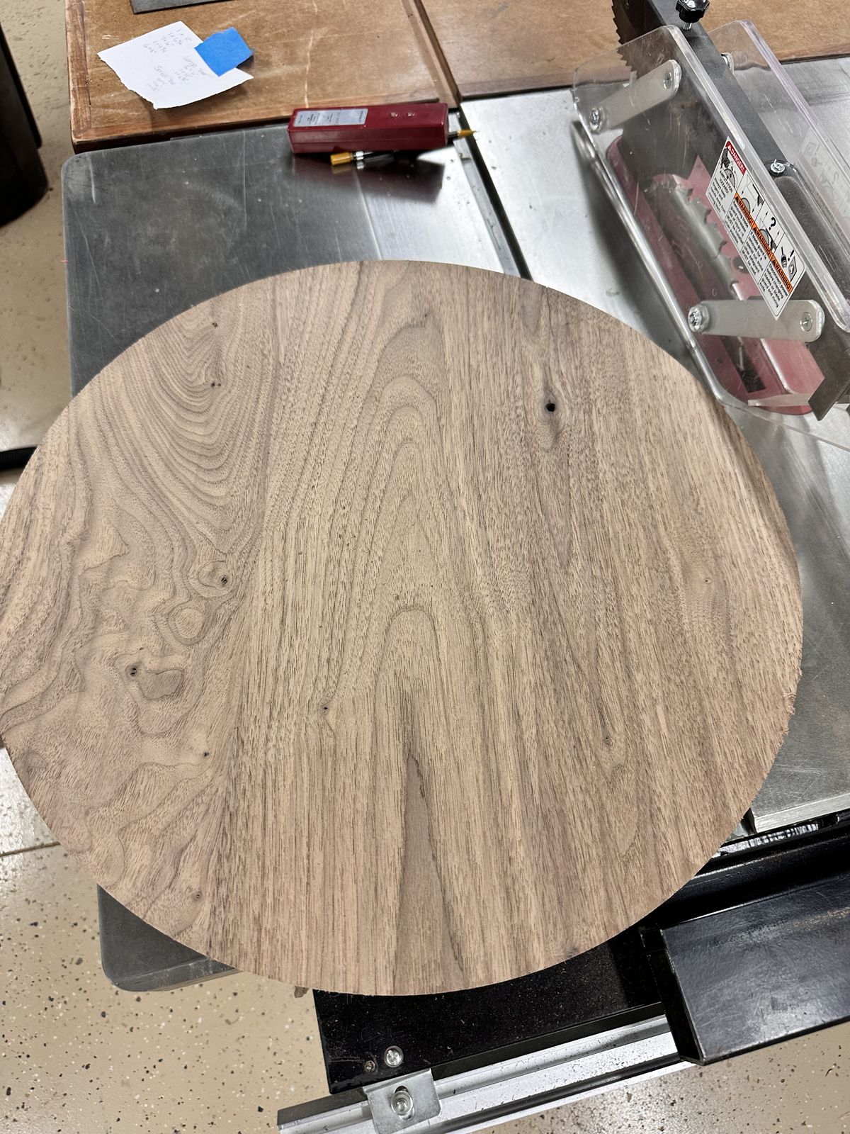 The top, cut round