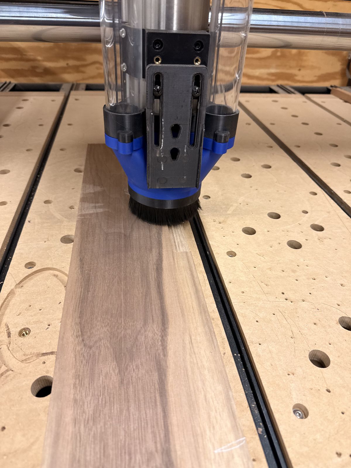 Cutting the panels on the CNC
